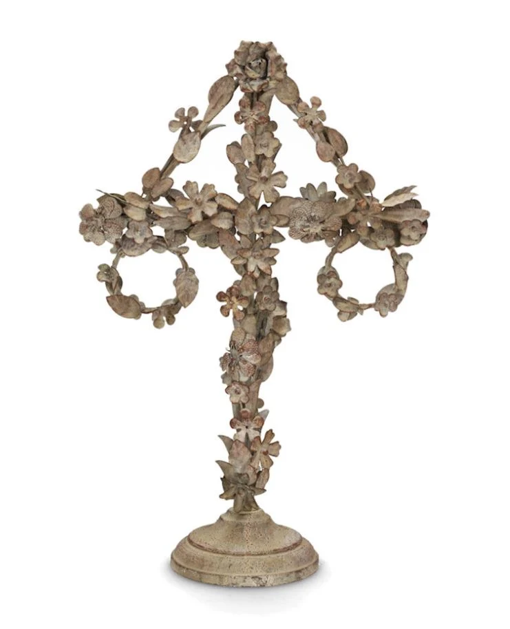 Dekoration Midsommarstång Floral Beige 42 cm
