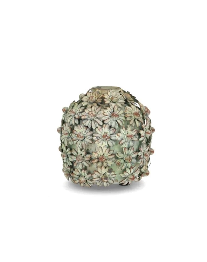 Ljusstake/Vas Floral Green 8 cm