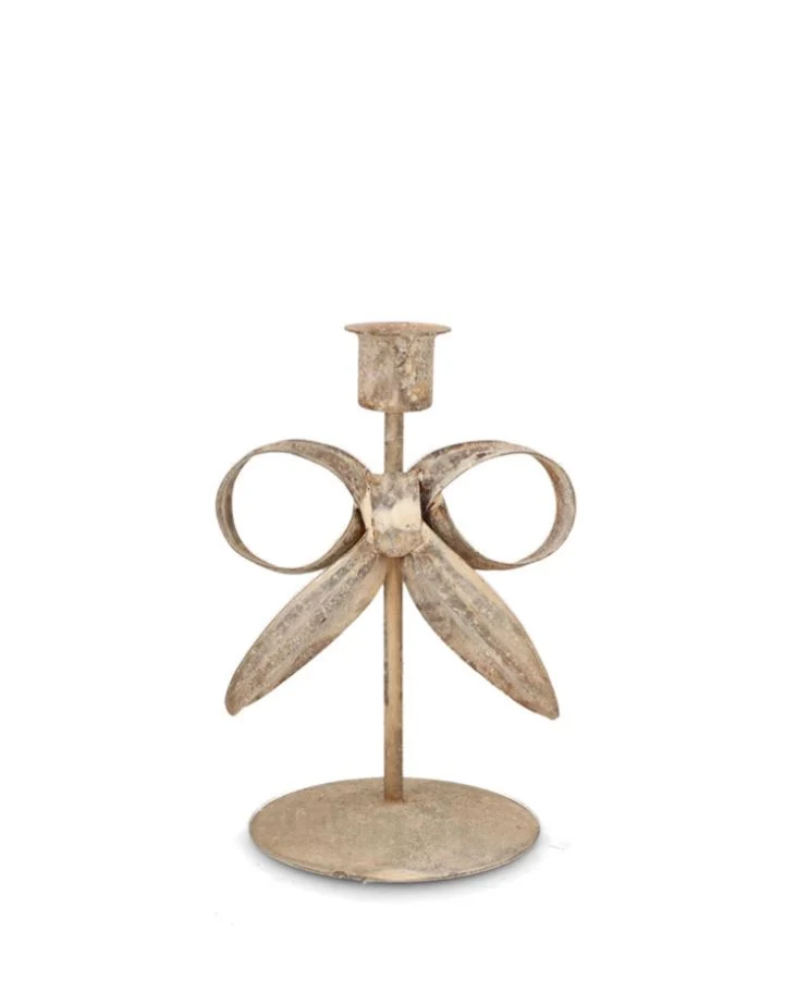 Ljusstake Floral Beige 16 cm