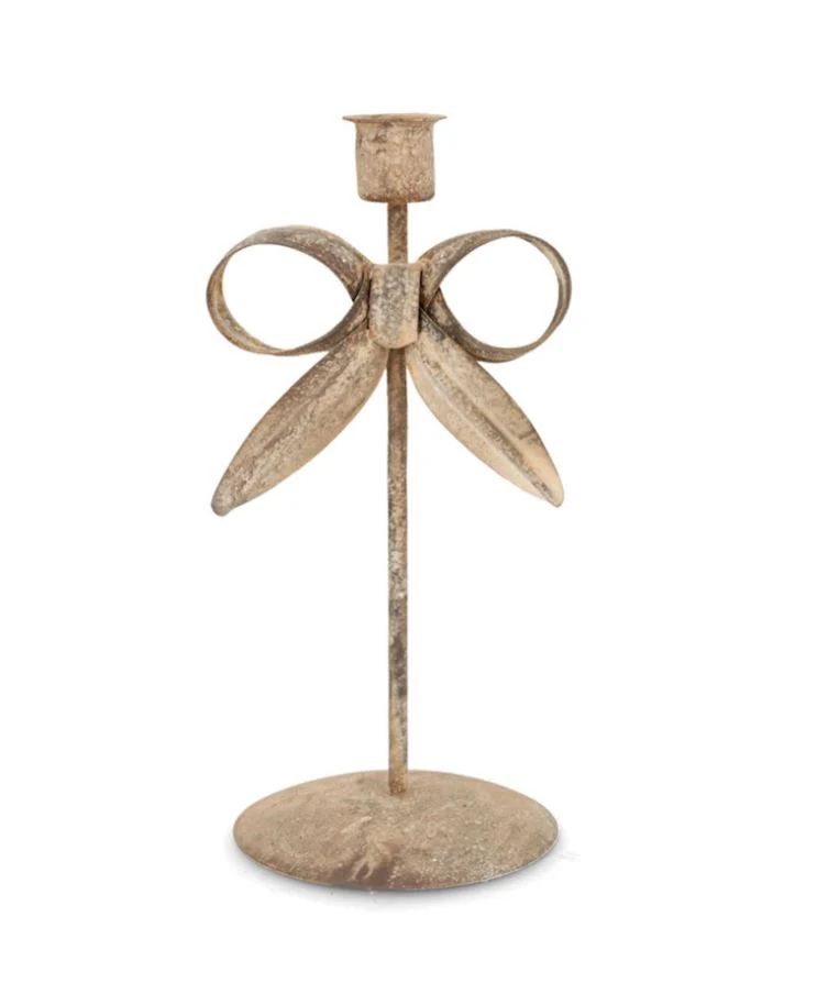 Ljusstake Floral Beige 22 cm