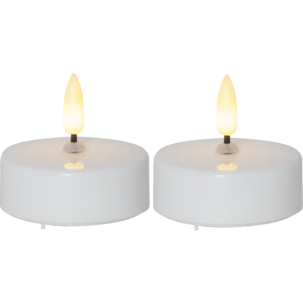 Batteridrivet LED Värmeljus 2-pack Flamme 5,8x5,5 cm