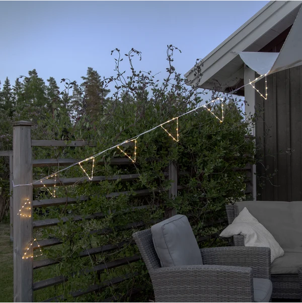 Trädgårdsbelysning ljusslinga Vimpel 240 cm