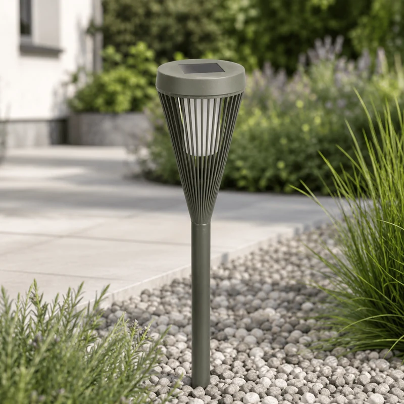 Solcellerlampa grön 8 x 47 cm