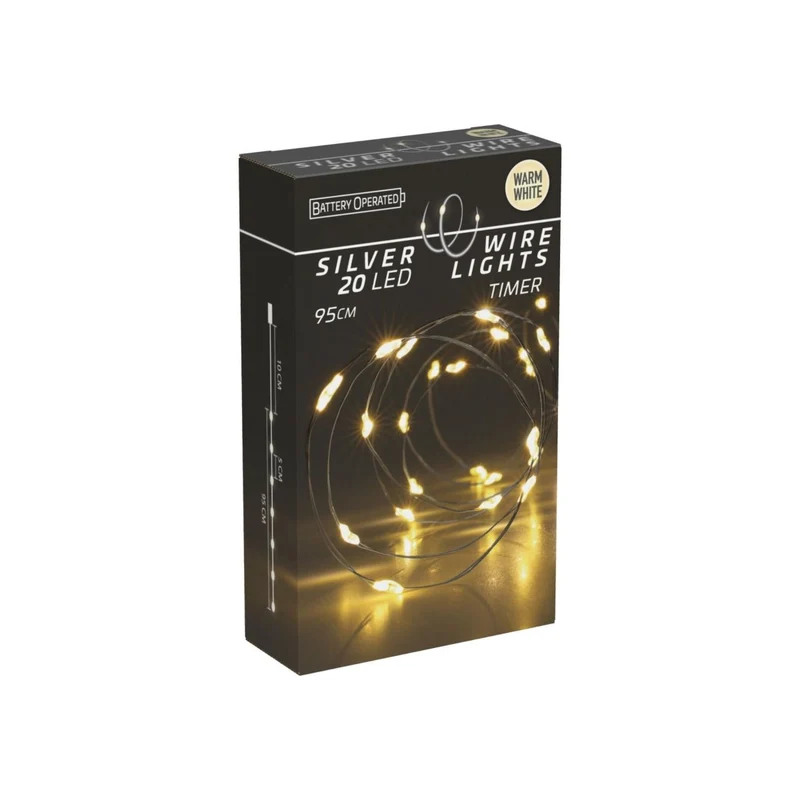 Lyslänk 20 LED varmvit 1 m