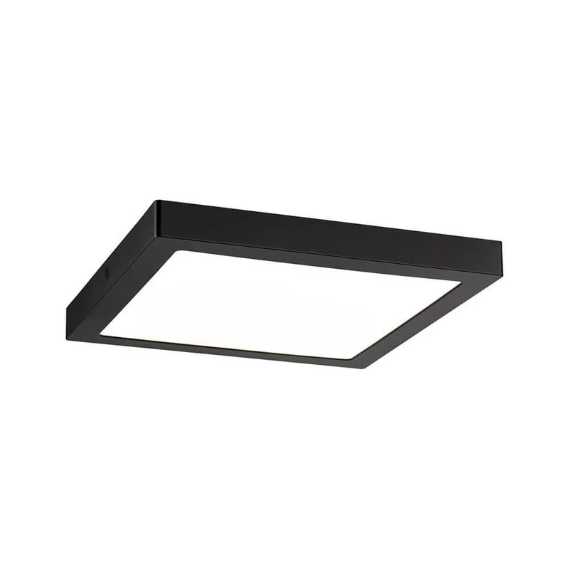 LED Panel Abia Eckig Schwarz-Matt