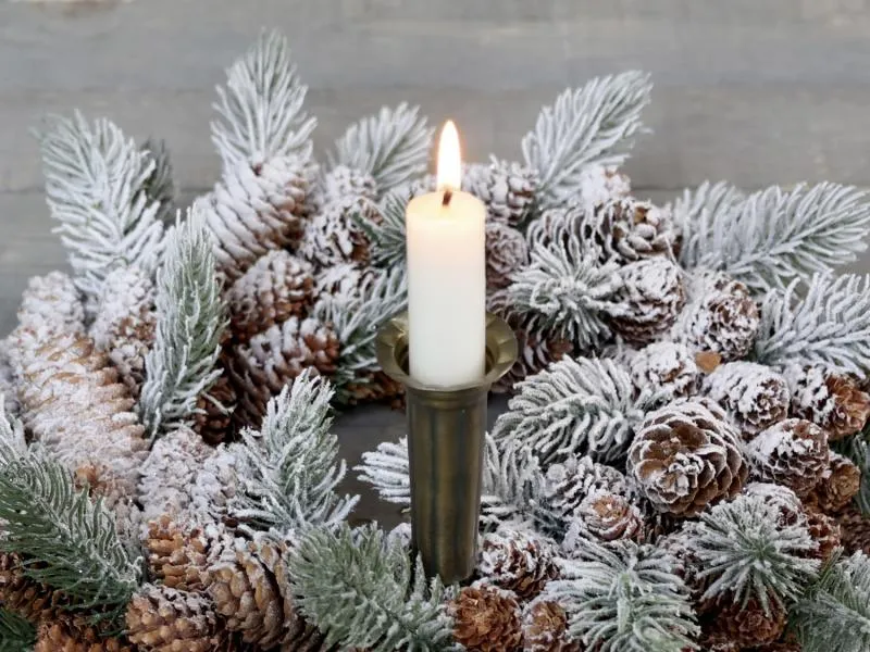 Ljusstake Ljushållare kyrkljus med spjut 4-pack H14,5 / Ø4 cm REA
