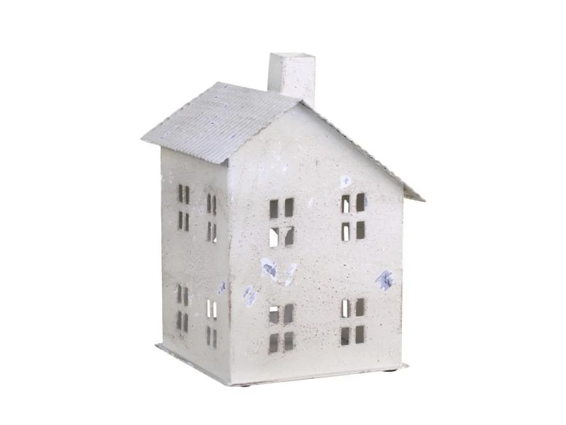Ljusstake Ljushus H17,5 / L12 / W12 cm antik creme REA