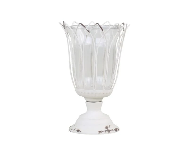 Ljusstake Ljushållare på fot med glas Liten H20,5 / Ø13 cm 1 st REA