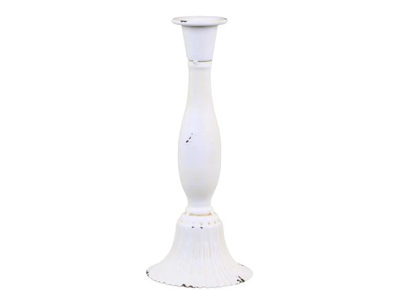 Ljusstake H23,5/Ø10 cm antik creme 1 st REA