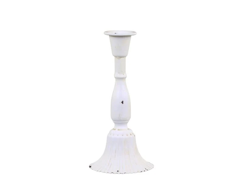 Ljusstake H20,5/Ø10 cm antik creme 1 st REA