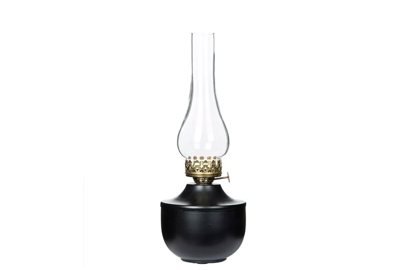 Ljuslykta Lampa till värmeljus Svart Juno Ø13x34cm REA