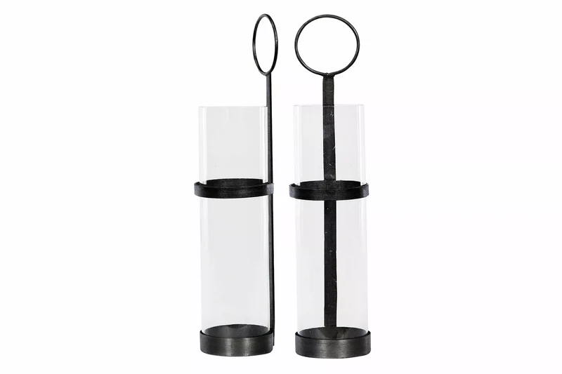 Ljusstake Vägg Ljushållare Svart 8,5x36cm 2-pack HH