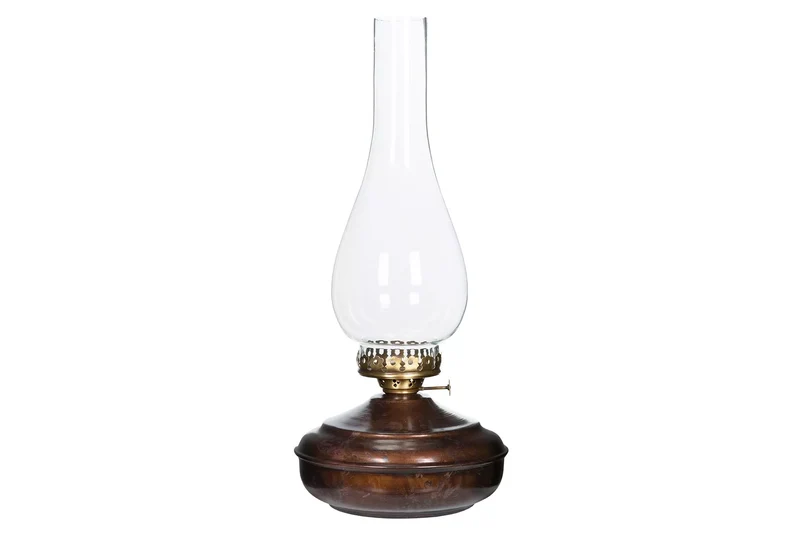 Ljuslykta Lampa till värmeljus Antik Brun Onyx Curling Ø22x45cm REA