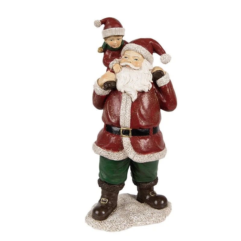 Juldekoration Inomhus Tomte 11x8x23 cm Röd Polyresin REA