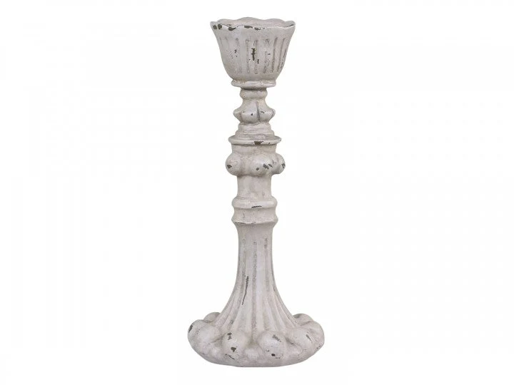 Ljusstake H17/Ø7 cm antique grå 1 st REA