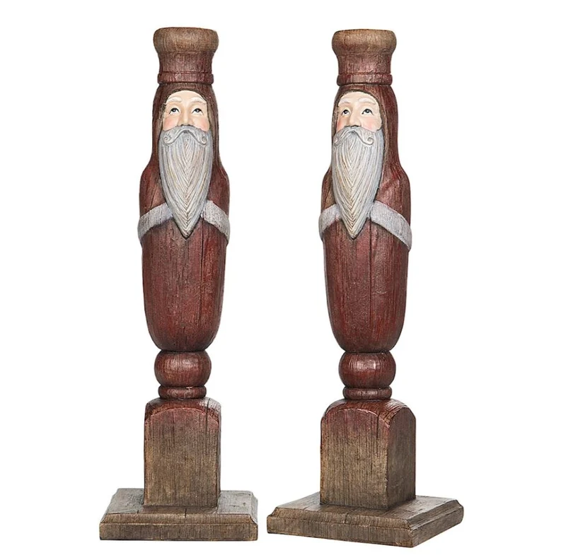 Julljusstake 2-pack Tomte Röd 30 cm REA