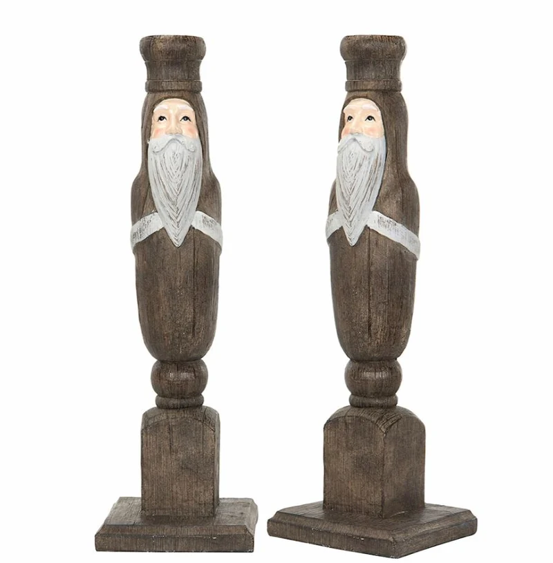 Julljusstake 2-pack Tomte Natur 30 cm