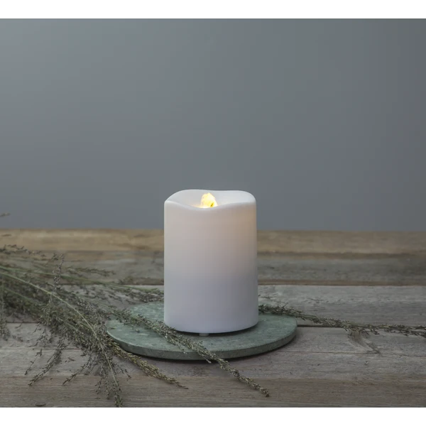 Batteridrivet LED Ljus Batteri Blockljus Water Candle 10x14cm REA