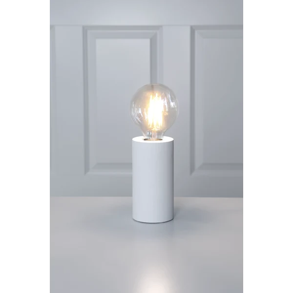 Bordslampa Lampfot E27 Tub Vit 8x15 REA