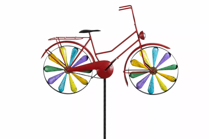 Utomhus Dekoration DIV. Trädgårdsstick Vindsnurra Vindspel Cykel Metall Färgglad REA