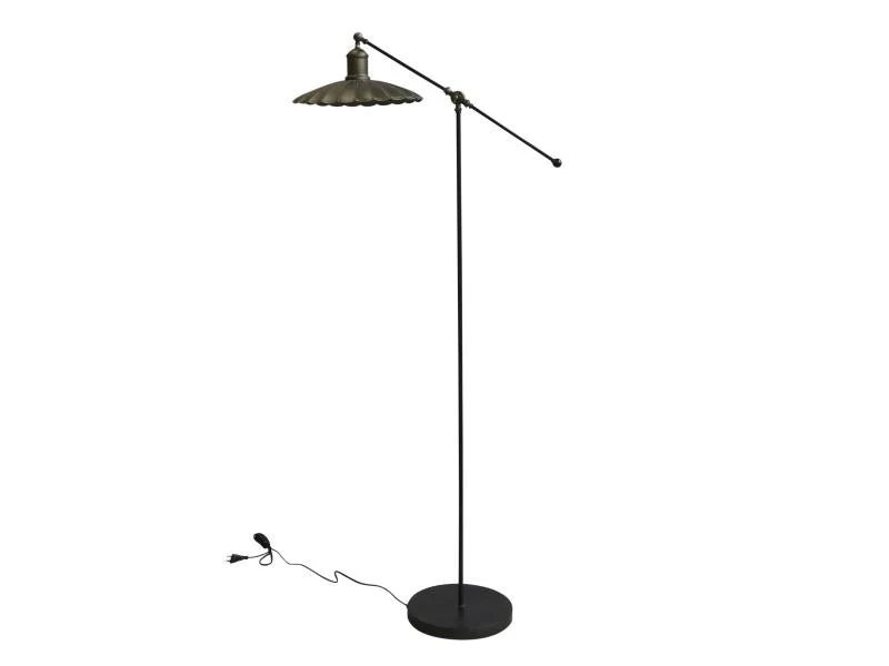 Golvlampa H155,5 / L67 / W34 cm antik mässing REA