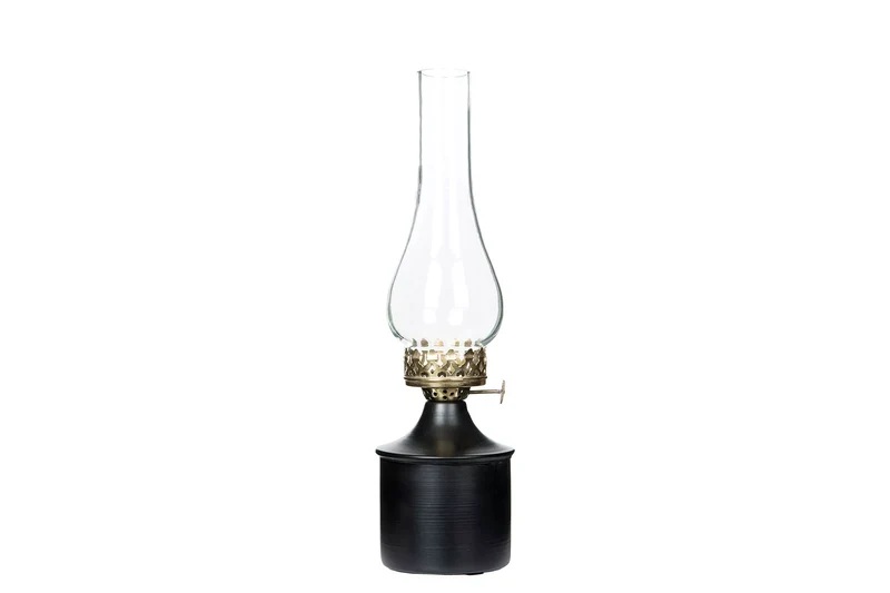 Ljuslykta Lampa till värmeljus Svart Iris Ø9x35cm REA