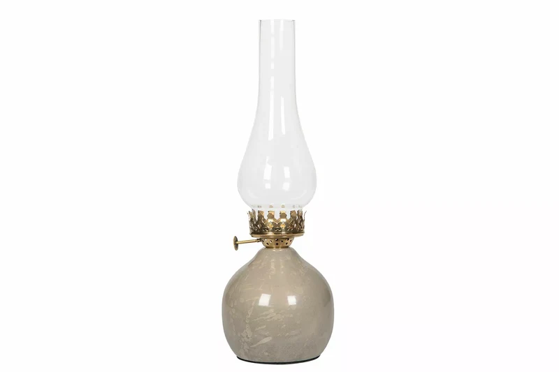 Ljuslykta Lampa till värmeljus Globe Greige Ø12x32cm REA