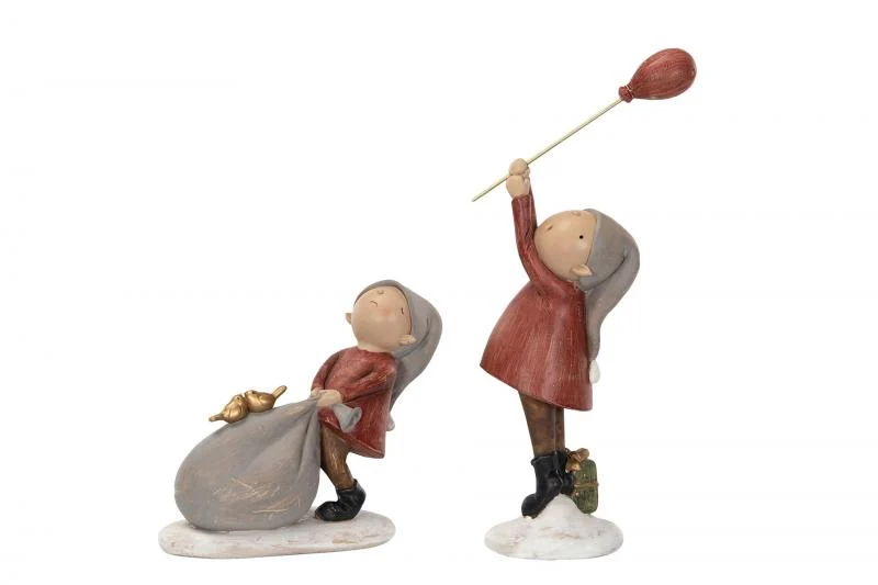 Juldekoration Inomhus Tomtebarn Säck Ballong Mix Poly 2-pack REA
