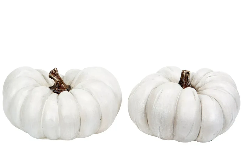 Dekoration Pumpa Vit Poly Mix 20cm 2-pack REA