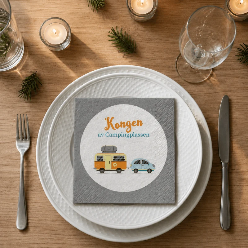 20-pk Servetter: "Kungen av campingsplatsen"
