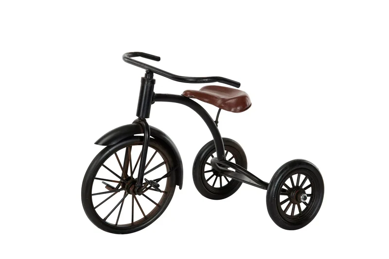 Dekoration Metalldekoration Cykel Trehjuling Svart Metall 25x18x16cm REA