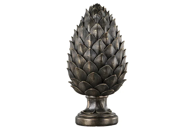 Dekoration Kotte på fot - Guldbrun 36 cm