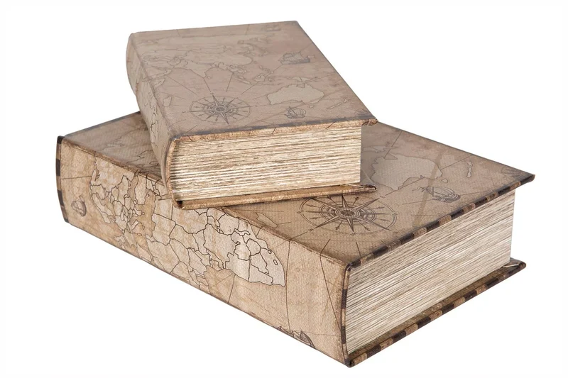 Dekoration Boklåda Karta 27x18x7cm 2-pack HH