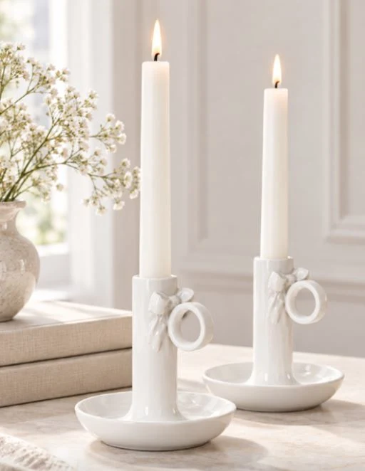 Ljusstake Rosett 14 cm 2 pack