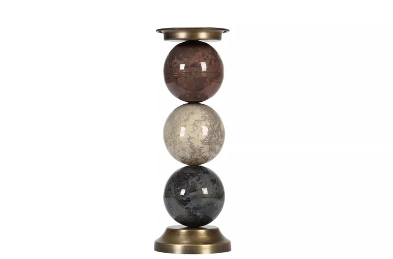 Ljusstake Blockljus Big Multi Stone Ø12x36cm HH