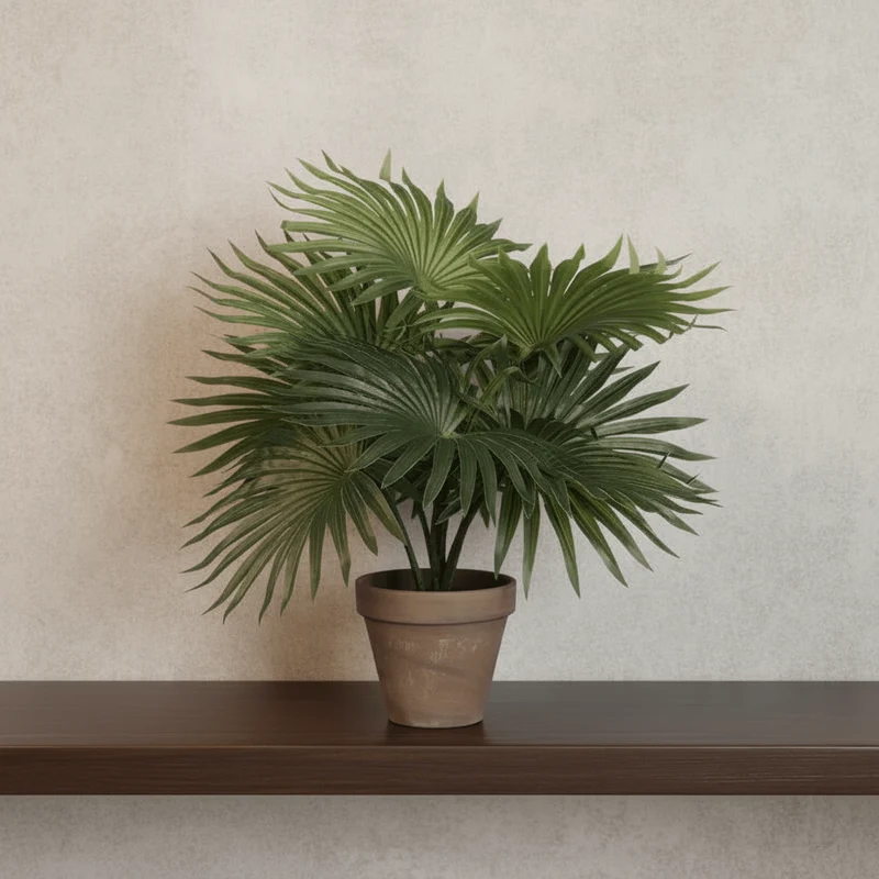 Kunstig grön palm med potte 40 cm