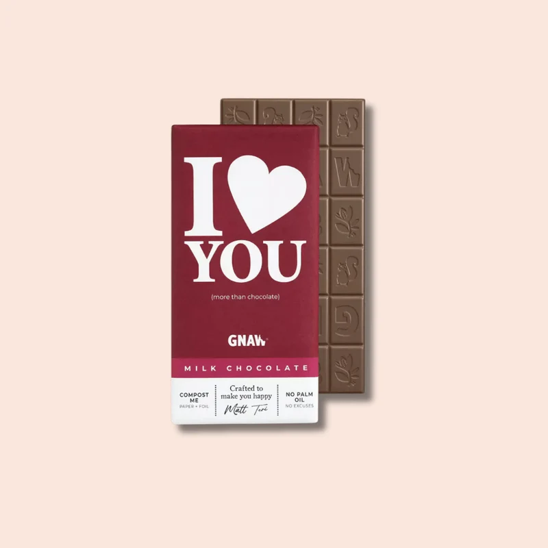 GNAW sjokoladeplate - I LOVE U
