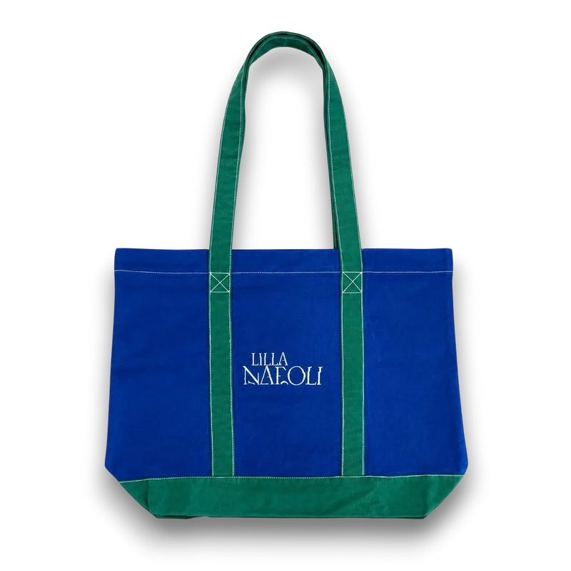 Lilla Napoli Large Tote - Blå/Grön
