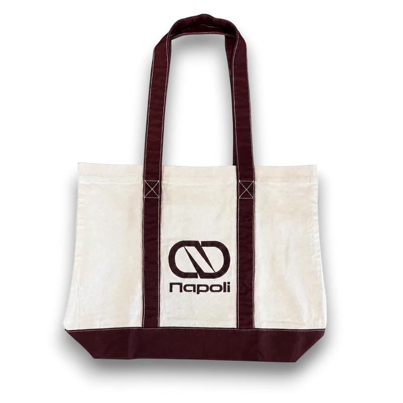 Napoli Large Tote - Raw/Burgundy