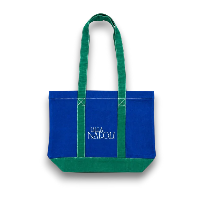 Lilla Napoli Medium Tote - Blå/Grön