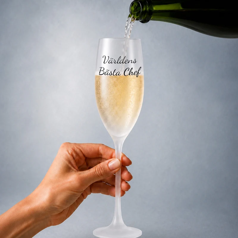 Champagneglas till chef | Världens bästa chef