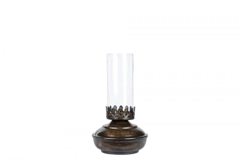 Ljuslykta Lampa till värmeljus Brun Stella Ø10x18cm REA