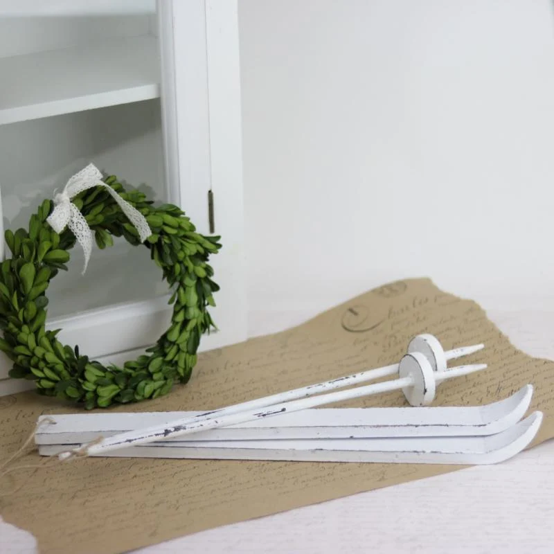 Juldekoration Inomhus Skidset med naturband 40 cm REA