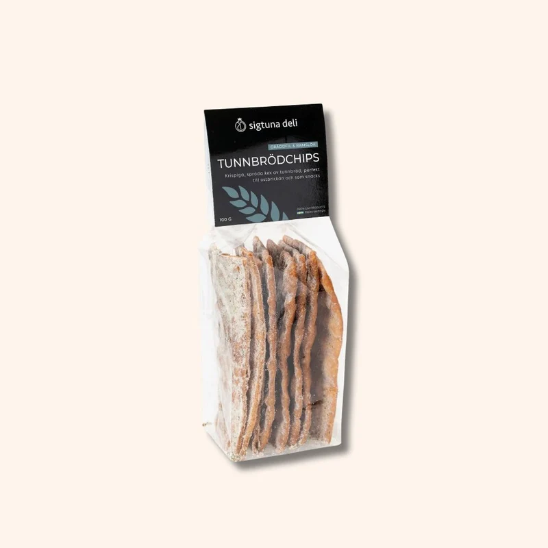 Tynnbrødchips - rømme og ramsløk