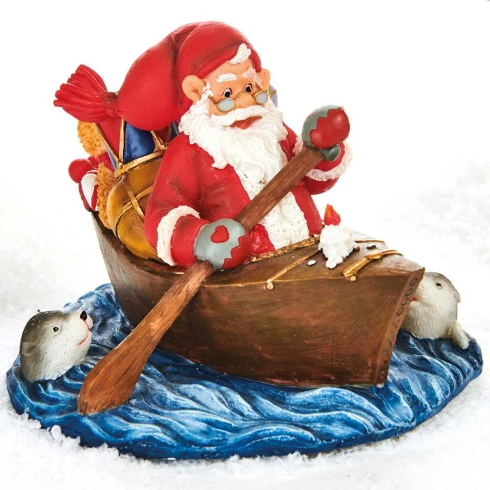 Jultomte i kajak