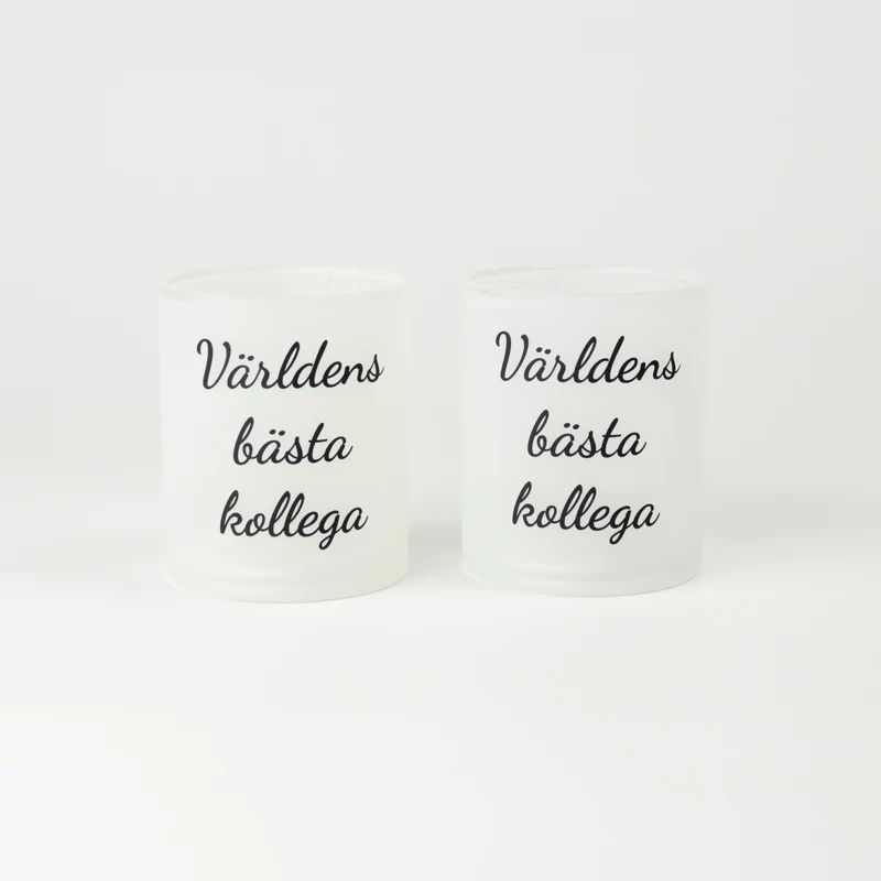 Ljuslykta till kollega | Världens bästa kollega | 2-pack