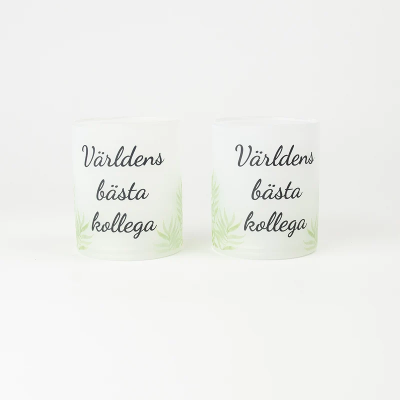 Ljuslykta till kollega | Världens bästa kollega | 2-pack