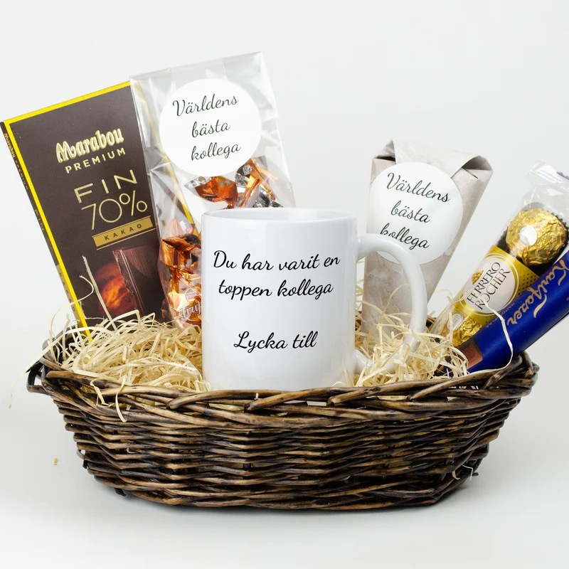Present till kollega | Du har varit en toppen kollega, lycka till | Presentkorg