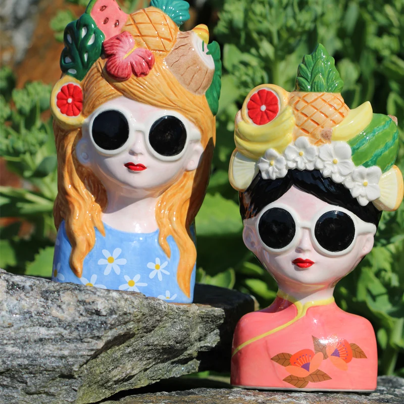 Ansiktskruka med frukt & blommor – flera varianter