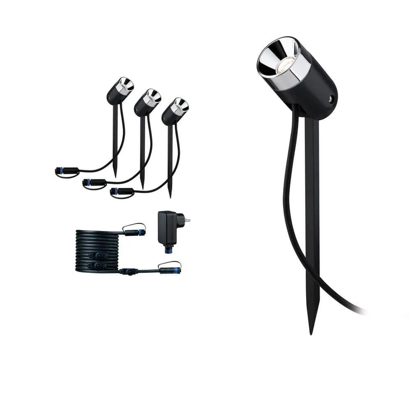 LED Plug & Shine Basis-Set SpotlightPike 5m Kabel + Trafo 24V
